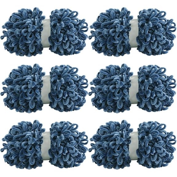 6Pcs Velvet Bulky Loop Yarn for Finger Knitting Soft, Off The Hook Loop Yarn,No-Needle Craft Chenille Yarn for Crocheting, Hand-Knitting Yarn, (9.8 yds,3.5 oz Each Skein)