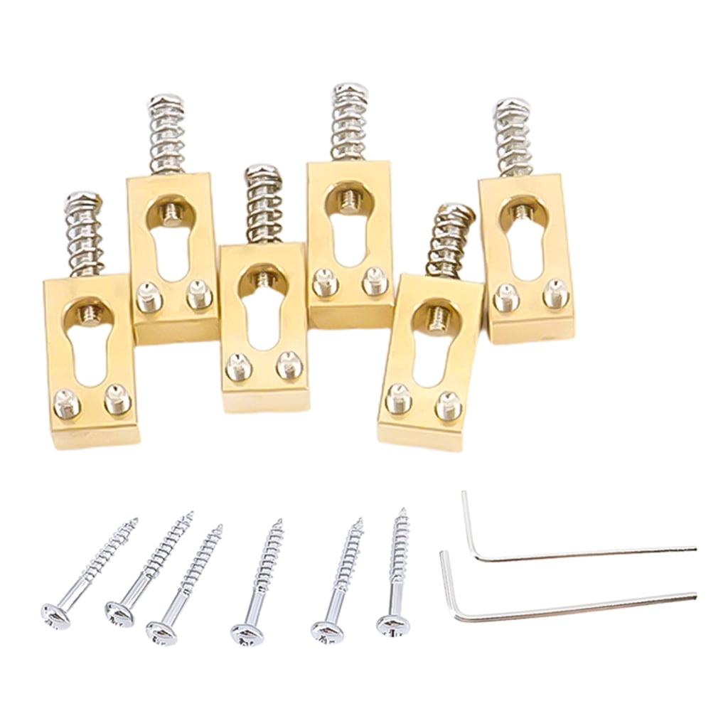 6Pcs Vibrato Bridge Saddles Spacing 10.5mm Electric Guitar Gourd Bridge Saddles