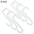 thumbnail image 1 of 6Pcs Vinyl Fence Hooks Patio Hooks White Powder Coated Steel Hangers fits Easily for Indoor & Outdoor Hanging Lights, Plants & Planters, Bird Feeder, Pool Equipment, 1 of 8