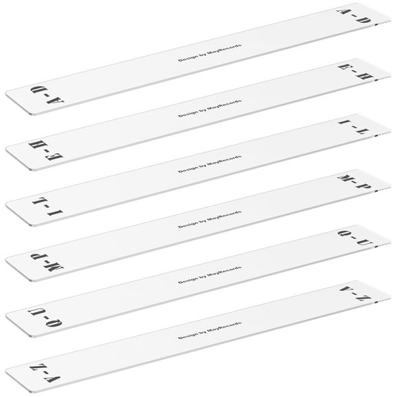 6Pcs Vinyl Record Dividers Organizer A-Z Acrylic Record Dividers Alphabet Separator for Album CD DVD Media Book Shelf Storage