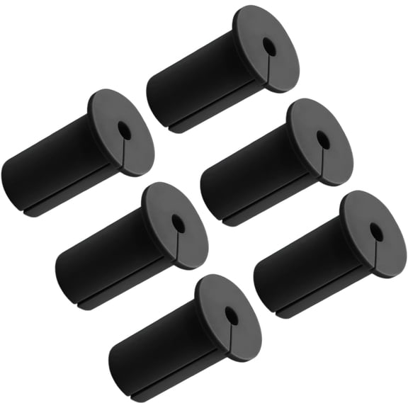 6Pcs Wall Cable Grommets, Silicone Black Cable Pass Through Sleeve Rubber Kit Compatible with Starlink Ethernet, 3/4 Inch Hole, Feed Through Bushing, Wire Routing Kit for Home Furniture