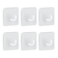 thumbnail image 1 of 6Pcs Wall Storage Hooks Strong Load-bearing Punch Free Simple Installation Self-Adhesive Stainless Steel Hooks Set, 1 of 8