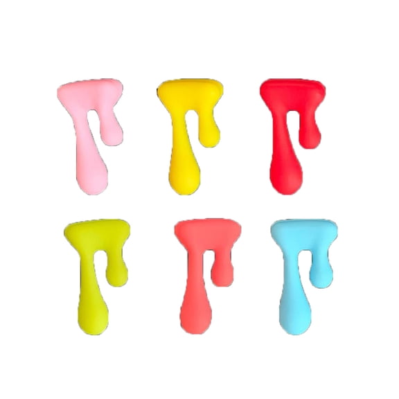 6Pcs Water Drop Wine Glass Markers, Drink Identifier Tags For Glasses With Colorful Drop - Shaped Design, Party Essentials For Home Gatherings, Weddings, Picnics