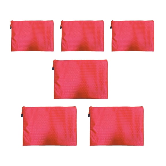 6Pcs Water Resistant File Wallet with Zippers Oxford Money Bag File Bag Document Organizers Bag File Pouches File Folder