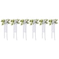 thumbnail image 1 of 6Pcs Wedding Chair Decorations Pew Flowers For Wedding Aisle Decoration Pew Flowers With Artificial Flowers Eucalyptus And Ribbons For Church Chair Party Ceremony, White Home Decor, 1 of 6