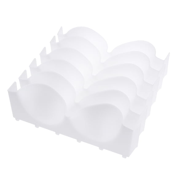 6-Pack White Bra Storage Organizer Boxes with Compartments to Keep Bras Shape and Prevent Deformation