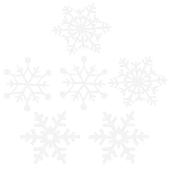 6Pcs White Felt Snowflakes for Christmas Tree Holiday Party and Winter Theme