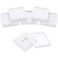 thumbnail image 1 of 6Pcs White Gemstone Display Box with Sponge Cushion Gift Boxes Clear Window Box for Jewelry Packing（2.8"x2.8"x0.8"）, 1 of 9