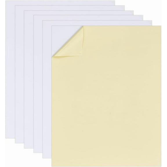 6Pcs White Mounting Boards 14x11 Inch Self Stick Mounting Boards 2mm Thick Picture Frame Backing Board Stitch Supplies for Stitch Art Projects Display Needlework Craft White DIY