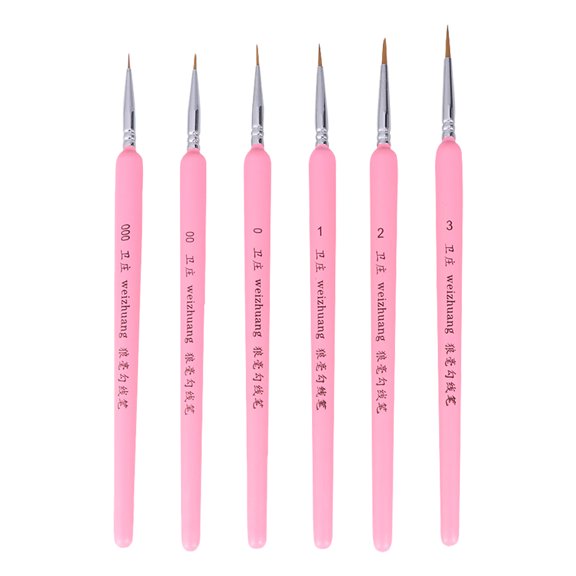 Toyandona Fine Artist Brush Detail Brush for Beginners Pink Painting Oil Painting 6Pack Back to School