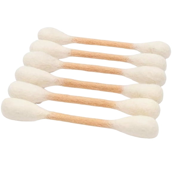 6Pcs Wool Felt Cat Chew Toys, 3.9in Natural Felted Catnip Teething Sticks, Interactive Kitten Toys for Indoor Cats Teeth Cleaning, Beige
