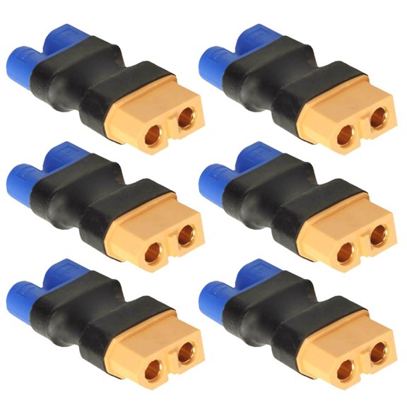 6Pcs XT60 EC5 Female / Male Interfaces Adapters Connection for FPV Drones Remote Controls Devices