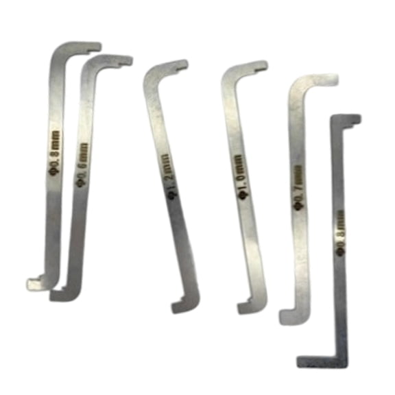 6Pcs Z Type Angle Screw Wrenches Rustproof Metal Electronic Repair Tool Set