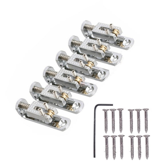 6Pcs Zinc Alloy Bridge Keyhole Style String Ball Retainer Bridge for 3-8 String Guitars