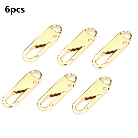 6Pcs Zipper Pull Replacements,Zipper Repair Kit Zipper Slider Pull Tab Universal Zipper Fixer Metal Zipper Head Pullers Handle Zipper Extenders for Clothing Jackets Backpack Boots Purse Coat