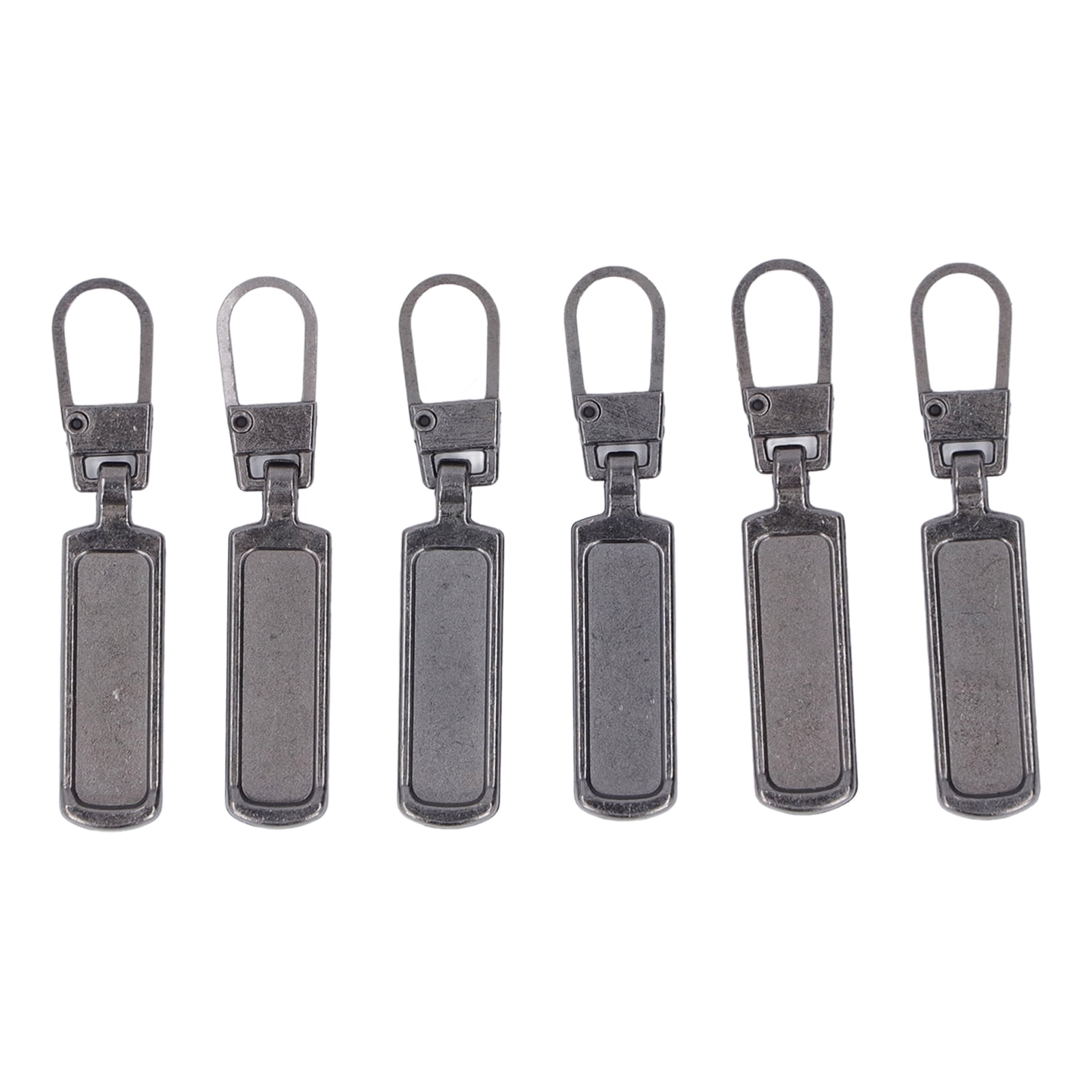 6PCS Zipper Pull Replacement Tabs - Small Hole Zipper Pulls For Luggage, Jackets, Backpacks, Boots (Silver, Gold, Black)