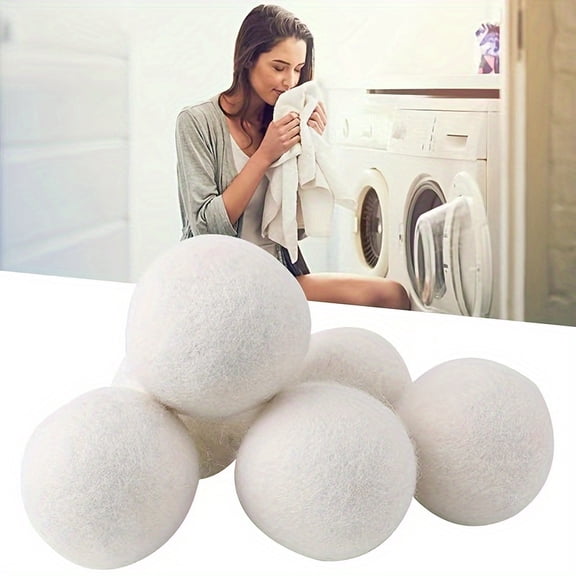 6Pcs/bag 7cm Wool Dryer Ball Reusable Clothes Drying Washing Ball Organic Wool Dryer Ball