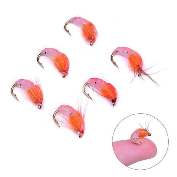 6Pcs/box Realistic Nymph Scud Fly For Trout Fishing Artificial Bait Insect Lure