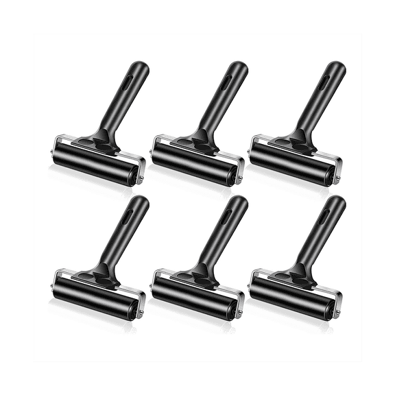 6Pcs for Crafting 2.2 and 4 Inch Roller Vinyl Roller Tool for Printing Printmaking Art Crafting Inking Blocks Stamping