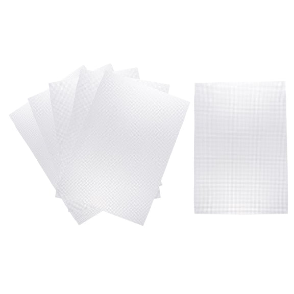 6Pcs mesh style canvas for Embroidery Stitch Bottom - White