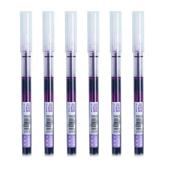 6Pcs/pack Rolling Ball Pens Quick-Drying Ink 0.5mm Fine Point Rollerball Pens