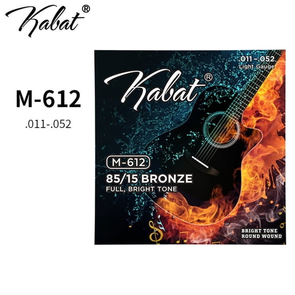 6Pcs/set Acoustic Guitar Strings Parts Full Size 09-45,10-50,11-52,12-54,13-56 11-52