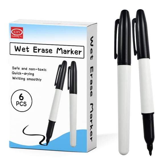 6Pcs/set Disappearing Ink Marker Pen Whiteboard Washable Writing Pen Vanishing Air Erasable Pen Water-Based Marker Pens