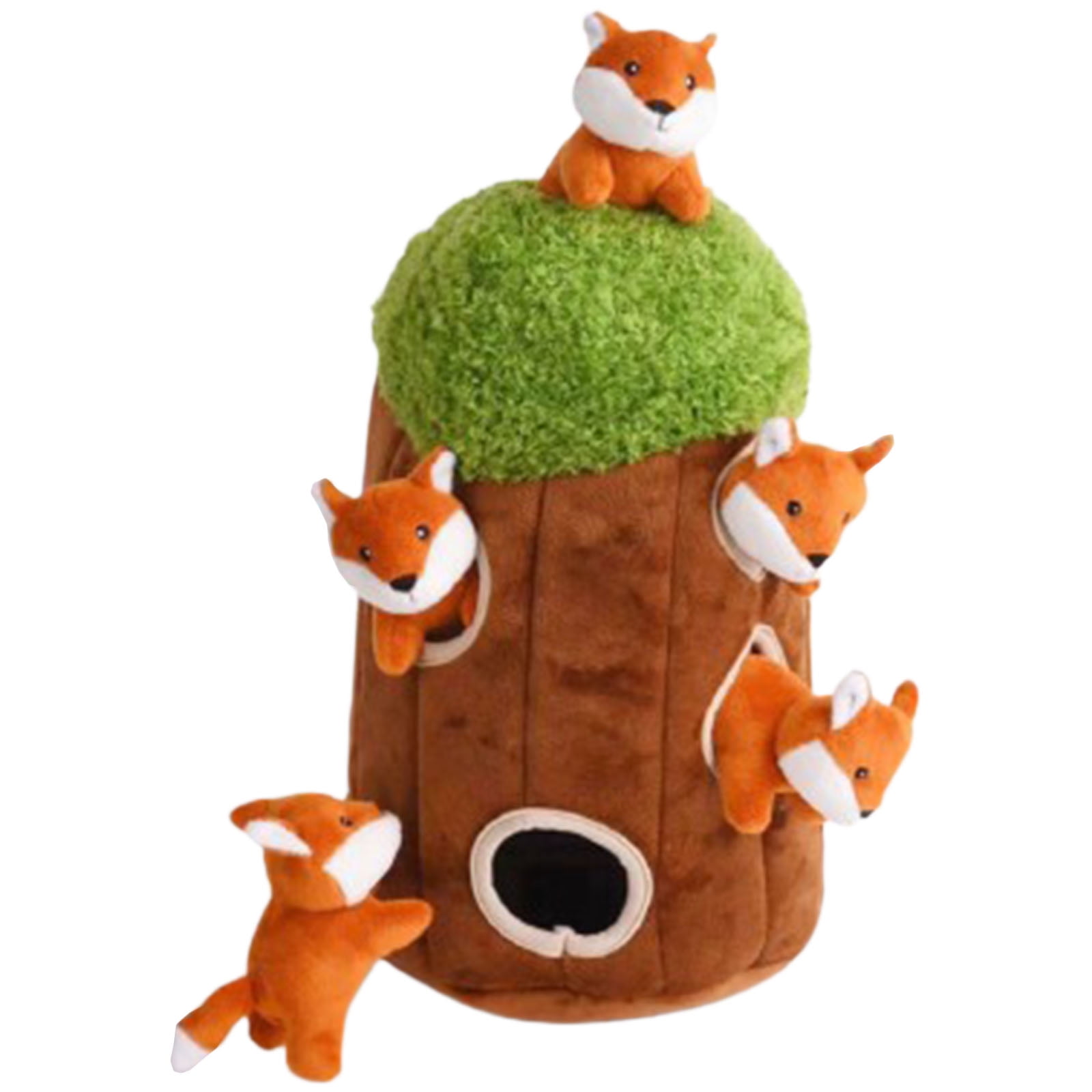 6Pcs/set Interactive Squeaky Hide & Seek Activity Plush Soft Dog Toy Stuffing Burrow Optional Animal