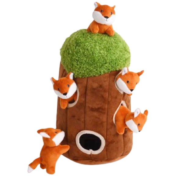 6Pcs/set Interactive Squeaky Hide & Seek Activity Plush Soft Dog Toy Stuffing Burrow Optional Animal