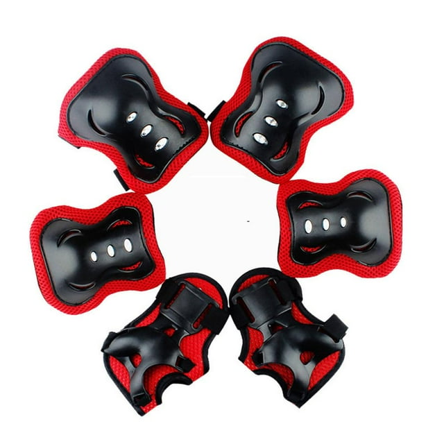 6Pcs/set Kids Children Knee Pads Bike Skateboard Skating Cycling Protection Z4 T4U6