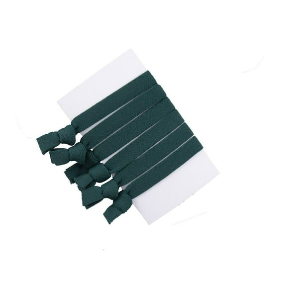 6Pcs/set New No Damage Hair Accessories Flat Mens Hair Bands Elastic Hair Bands Man Bun Hair Tie Knotted Mens Hair Ties GREEN