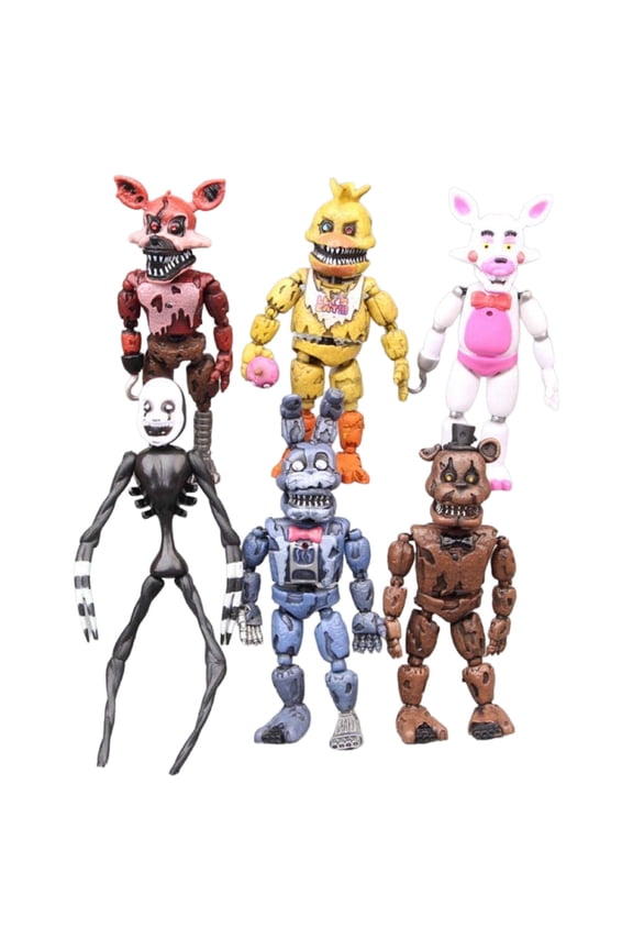 6Pcs/set PVC Five Nights At Freddy's Action Figure FNAF Bonnie Foxy Freddy Fazbear Bear Dolls Toys