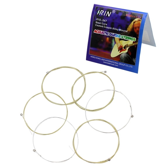 Pack of 6pcs Acoustic Guitar Practice Part Professional 6 Strings Folk Guitar String Steel Guitar Strings Wound Set