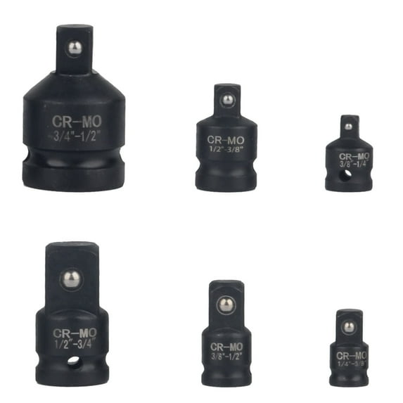 6Piece Impacts Socket Adapter Reducer Set Impacts Driver Wrench 1/4