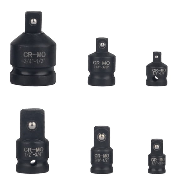 6Piece Impacts Socket Adapter Reducer Set Impacts Driver Wrench 1/4" 3/8" 1/2Inch 3/4" Sqaure Drives Socket Adaptor Tool