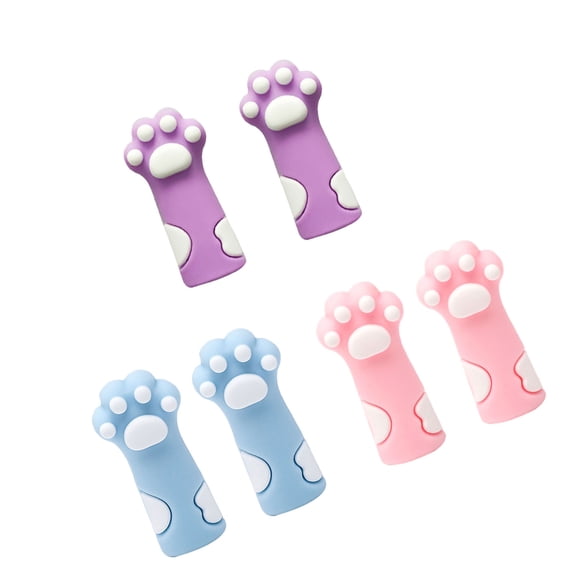 6Pieces Cartoon Cats Claw Pen Caps, Silicone Pencil Protectors for Students and Professional