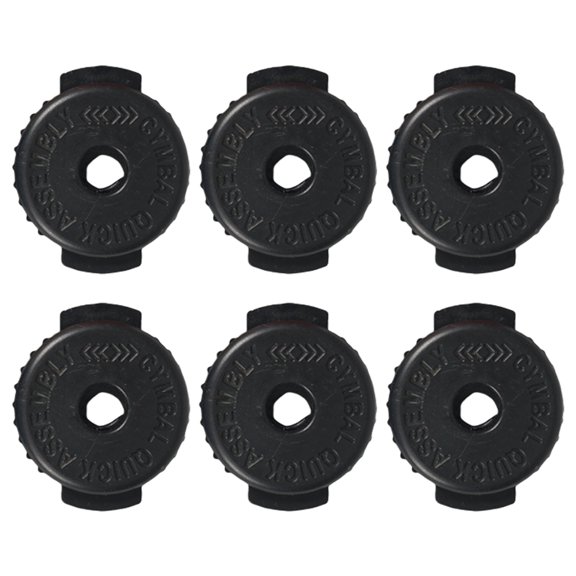 6Pieces Drum Cymbals Nut Set Silicone Quick Releasing Design Silicone Texture for Percussion Instrument Maintenance