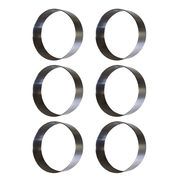 6Pieces Durable Stainless Steel Cake Mold Rings for Baking and Food Shaping