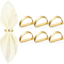 6Pieces GoXteam Napkin Rings Metal Spiral Napkin Rings, Simple Alloy Napkin Rings Serviette Napkin Holder Ring for Weddings, Receptions, Dinner Party, Banquet, Buffet Table