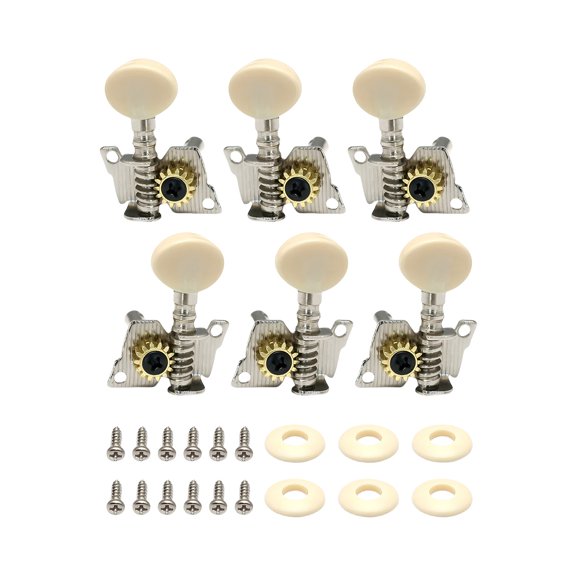 6Pieces Metal Guitar Tuners Guitar Tailpiece Pegs for Various Guitar Brands for Stable Tuning and Improved Aesthetics