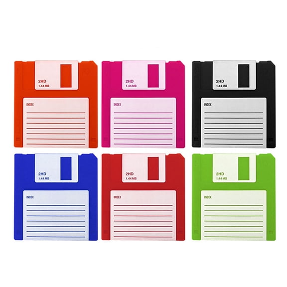 6Pieces Multipurpose Silicone Coasters Set Floppy Disk Dining Decors Accessories Drinkware Pad Silicone Texture