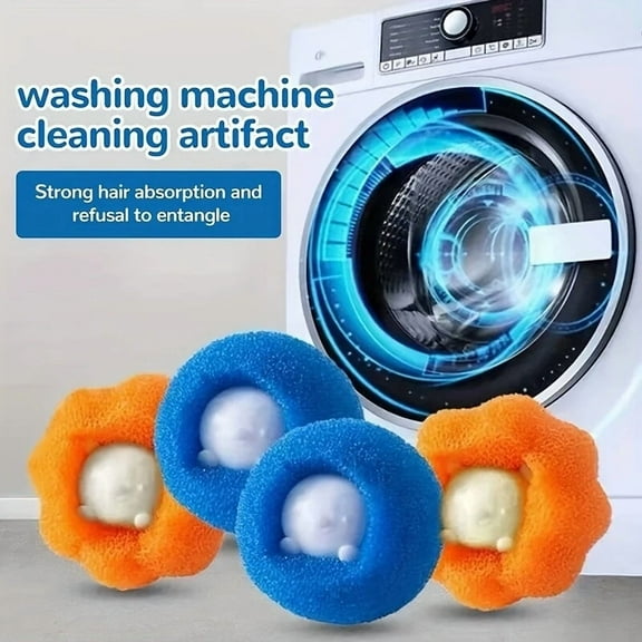 6Pieces Reusable Washing Machine Lint Ball Remover Cleaning Household Products