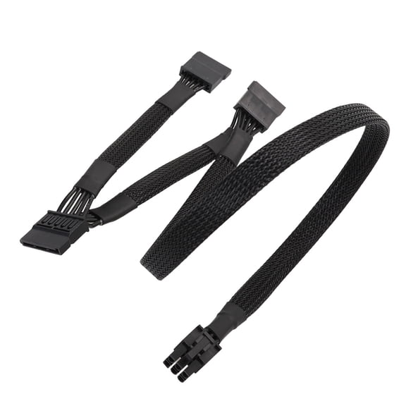 6Pin to 3 SATAs Hard Drive Power Cable for Seamless Multiple Drive Connectivities in PCs Systems