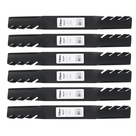 6Pk 362-618 (18") Mulching Blades Compatible with 36", 52" Exmark 103-2508, 103-2518, 103-2518-S, 103-2528, 103-5218-S, 103-6337-S, 103-6582, 103-6582-S, 103-6584-S, 116-5176, 1-633482