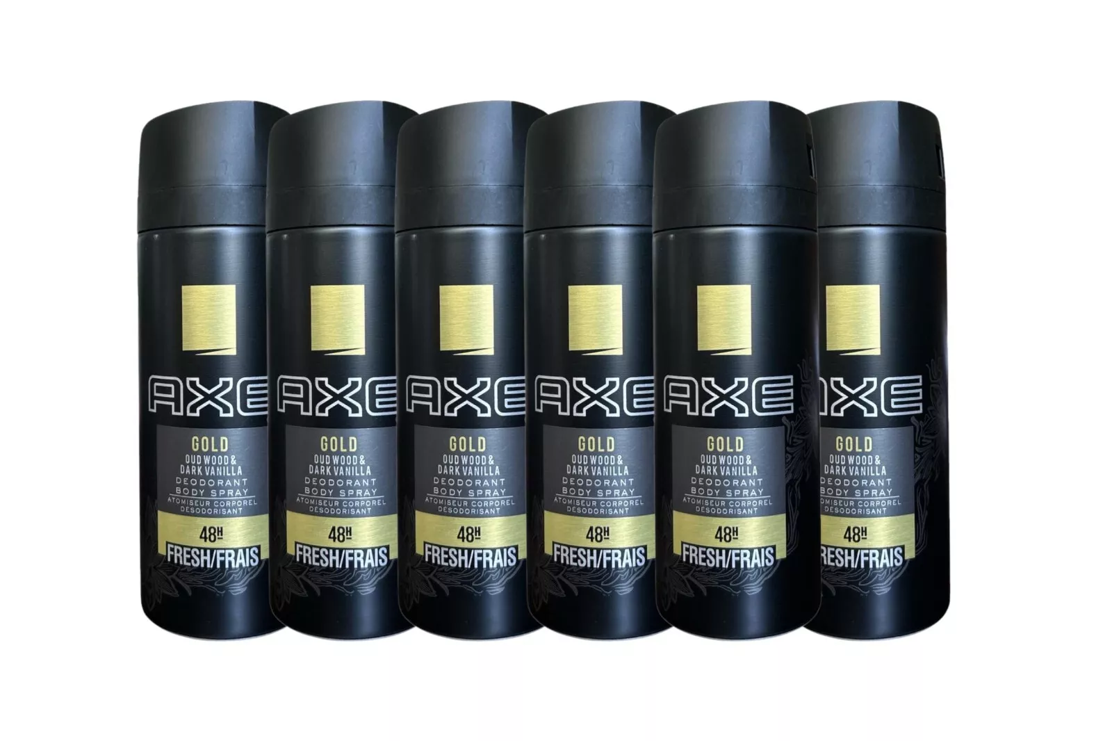 6Pk AXE Gold OUT WOOD DARK VANILLA 48-Hour Fresh Deodorant Body  Spray聽150ml