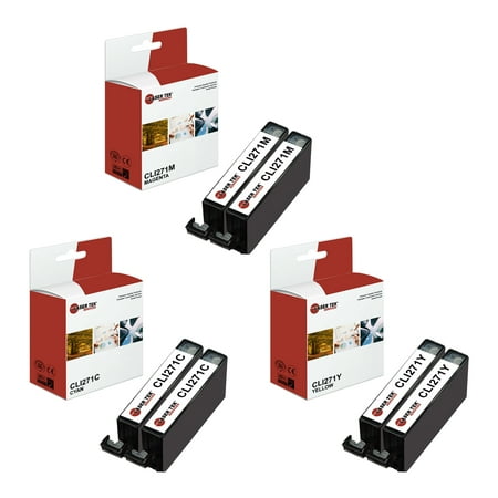 6Pk LTS CLI-271 CMY HY Compatible for Canon Pixma MG5720 MG5721, TS5020 Ink