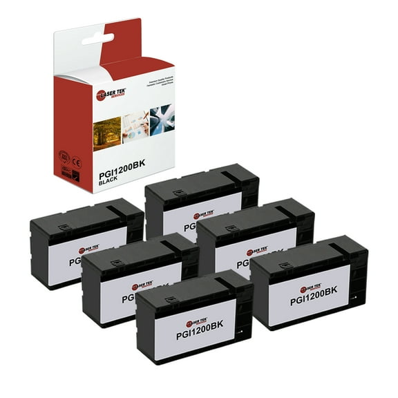 6Pk LTS PGI1200BK Black HY Compatible for Canon Maxify MB2020 MB2050 Ink