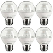 Sunlite G16 LED Dimmable Light Bulb,5W 40W Eq.,350 Lmns,E26 Base,4000K Cool White,Clear,6-Pack