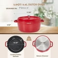 thumbnail image 1 of 6QT Ceramic Dutch Oven with Lid, Non-Stick & Non-Toxic for Baking, Braising, Soups, Red, 1 of 6