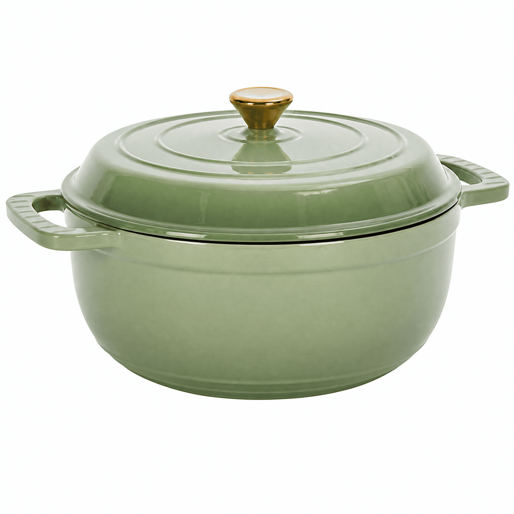6QT Enameled Cast Iron Dutch Oven, 14LB Thickened Cast Iron, Non-Stick Enamel, Oven/Gas/Induction Compatible, Heat-Resistant Handles + Silicone Gloves